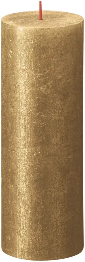 Свічка Рустік стовпчик SHIMMER 190/68, золото