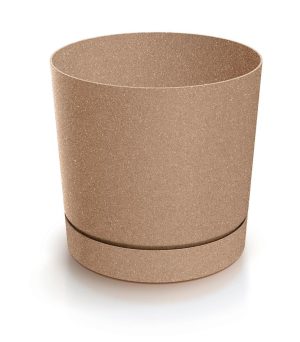 Горщик для квітів Tubo P Eco Wood 150мм, круглий з пiдставкою