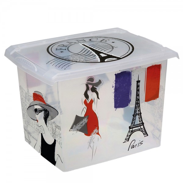 Ящик для хранения “France” 20,5л с крышкой 1